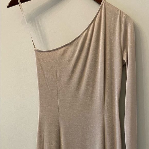 BCBG MAXAZRIA TAN/SILVER COCKTAIL DRESS - XS - Picture 5 of 9